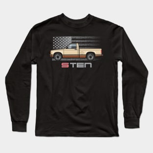 USA Sand n Brown Long Sleeve T-Shirt